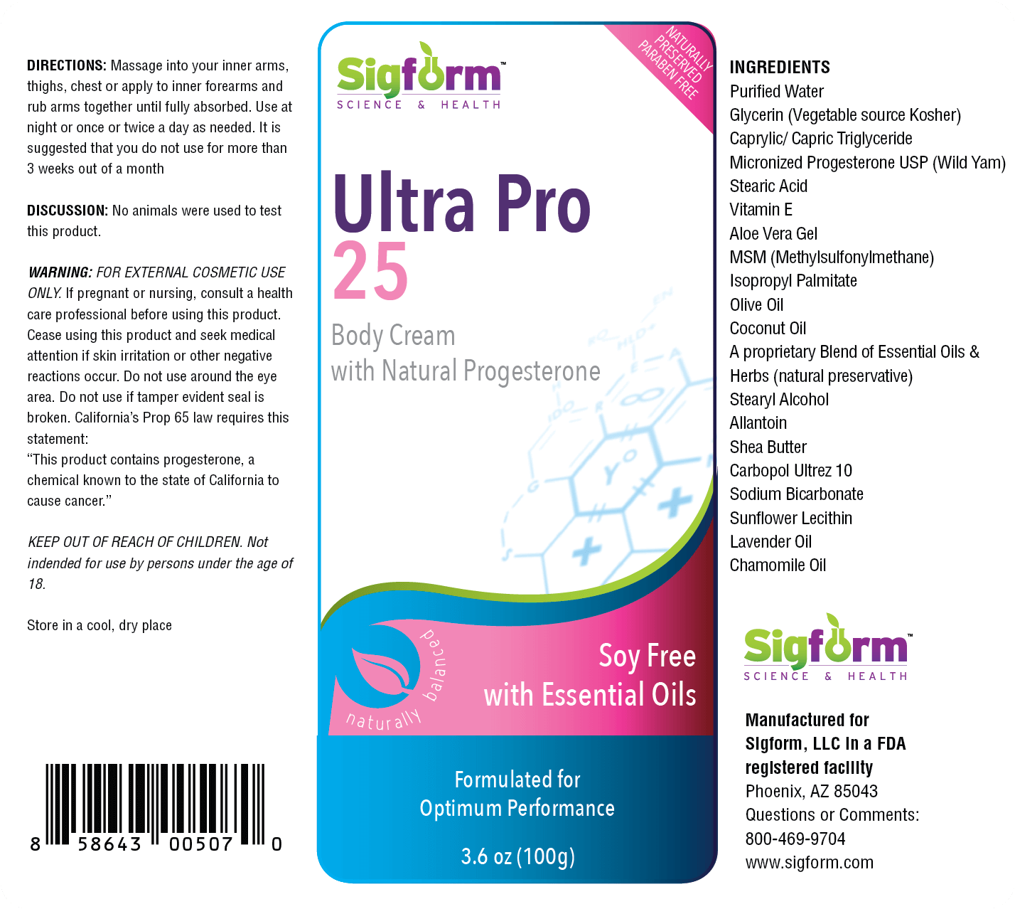 Ultra Pro 25 Progesterone Body Cream