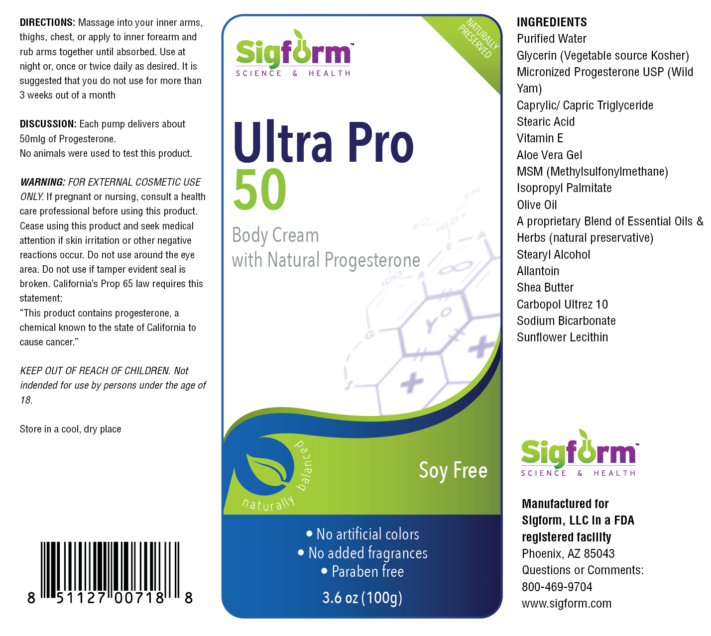 Ultra Pro 50 Progesterone Body Cream